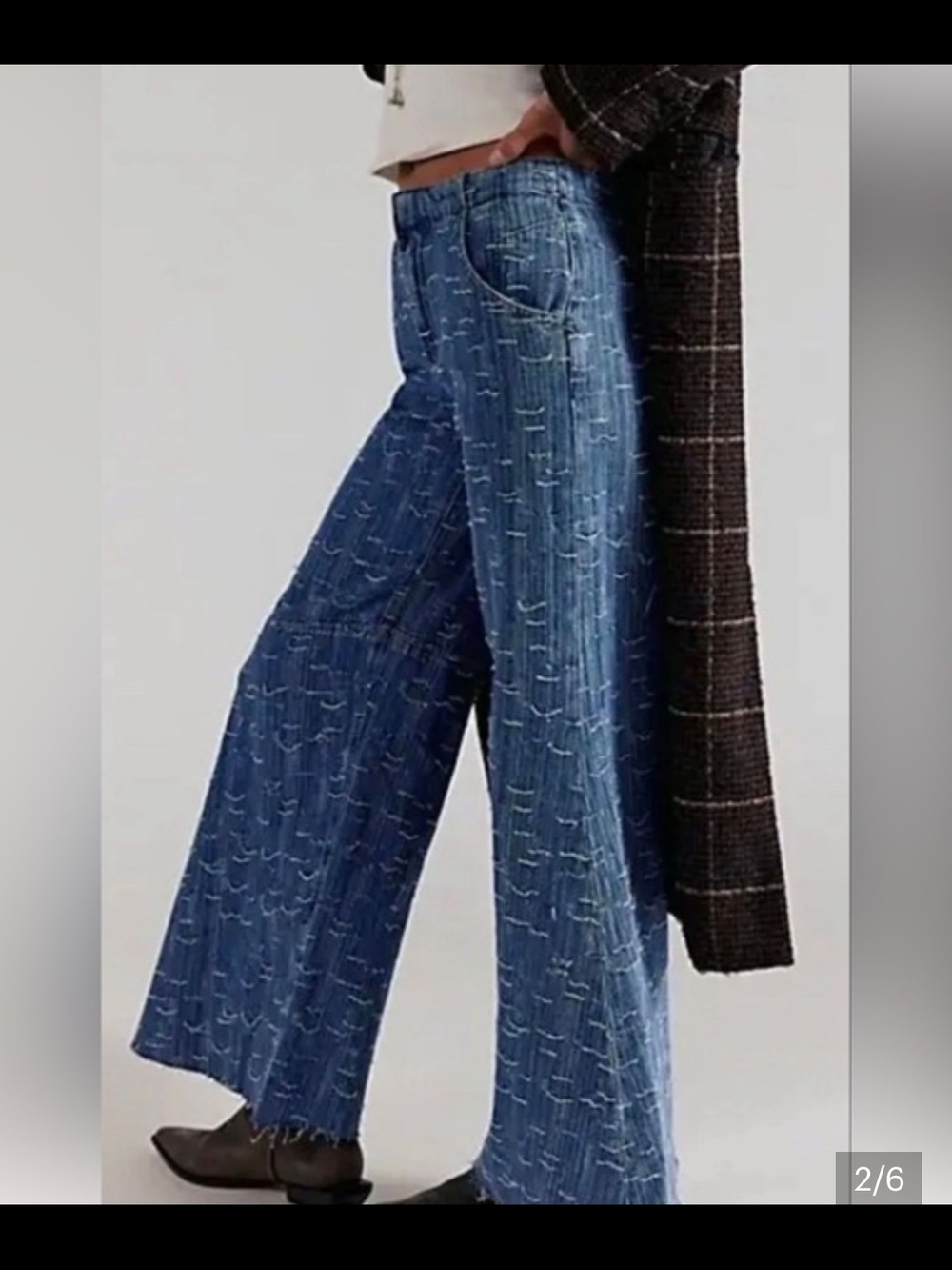 We The Free Front Row Wide Leg Flare Jeans
